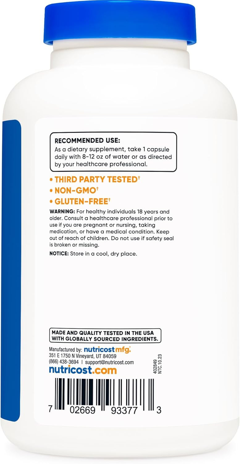 Niacinamide 240 Capsules Vitamin B3 500mg Non GMO Gluten Free High Quality