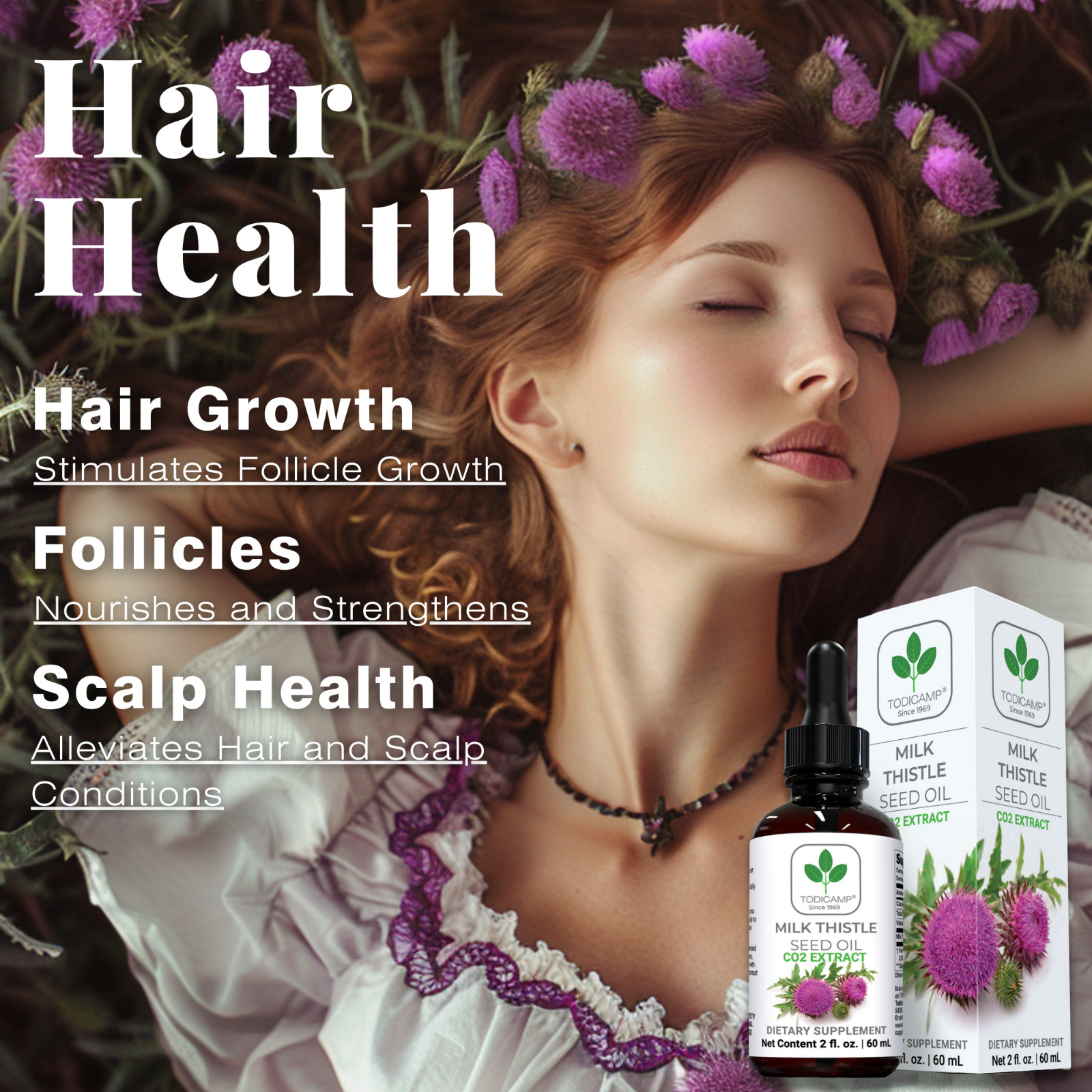 Organic Milk Thistle Seed Oil by TODIC – 100% Cold Pressed Milk Thistle Oil