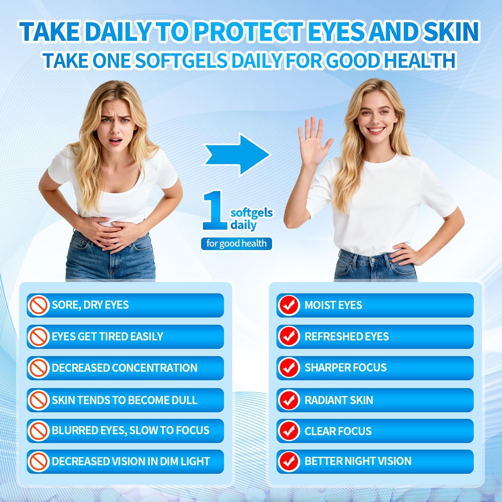 14-in-1 Astaxanthin 24mg & Lutein 40mg Supplements, 180 Softgels, Eye & Skin Sup