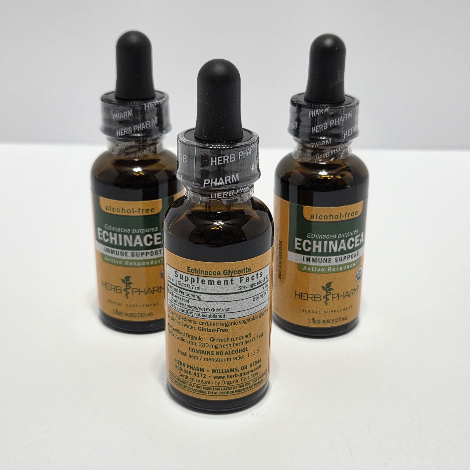 Echinacea Glycerite 1 oz by Herb Pharm – Lot of 3