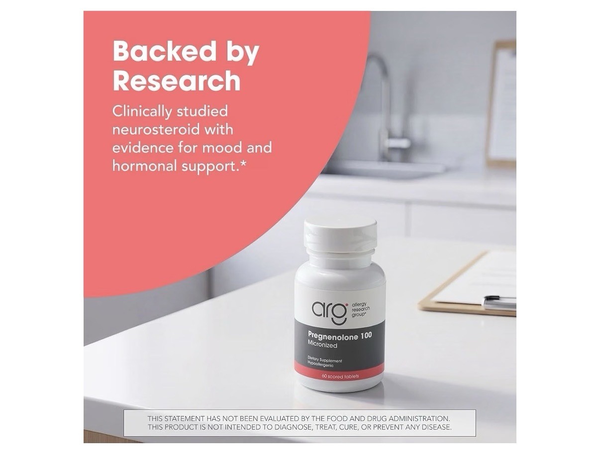 Allergy Research Group Pregnenolone 50 Micronized Hormone Precursor Support