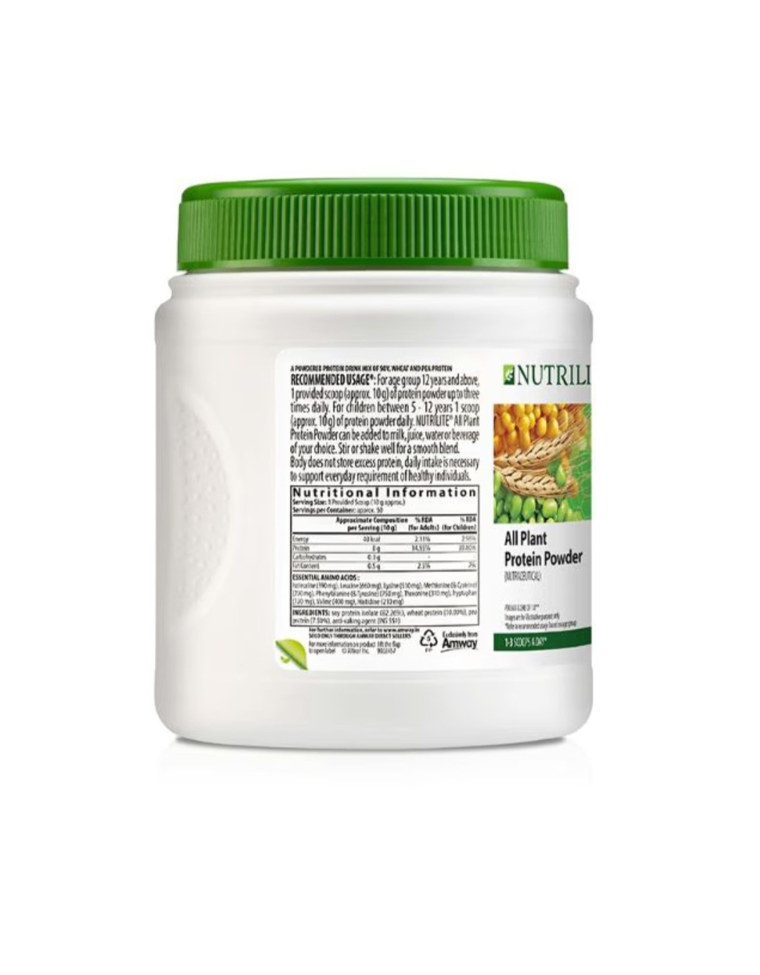 Pack Of 2 500 Gram Each NutriliteNUTRILITE ALL PLANT PROTEIN POWDER 500GM