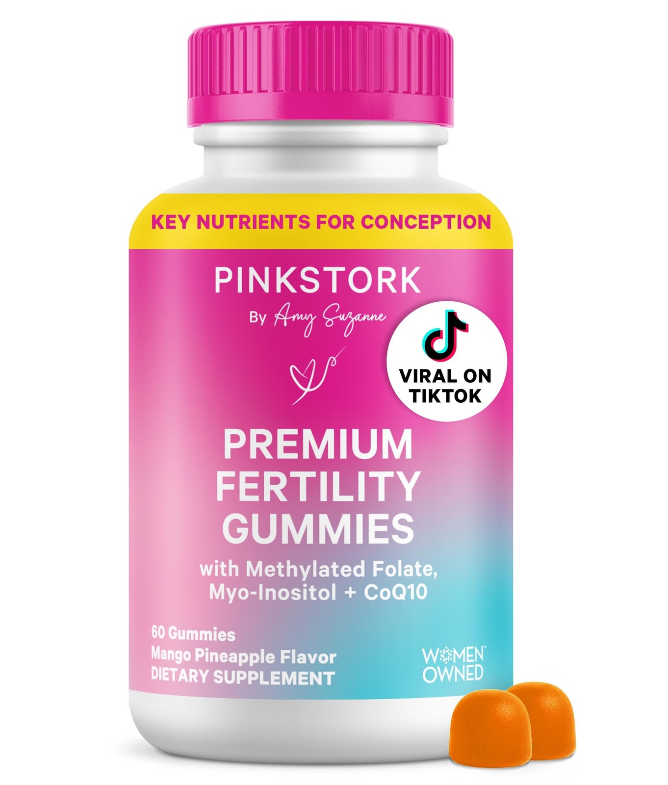Pink Stork Premium Fertility Gummies | Fertility Supplements for Women with C…