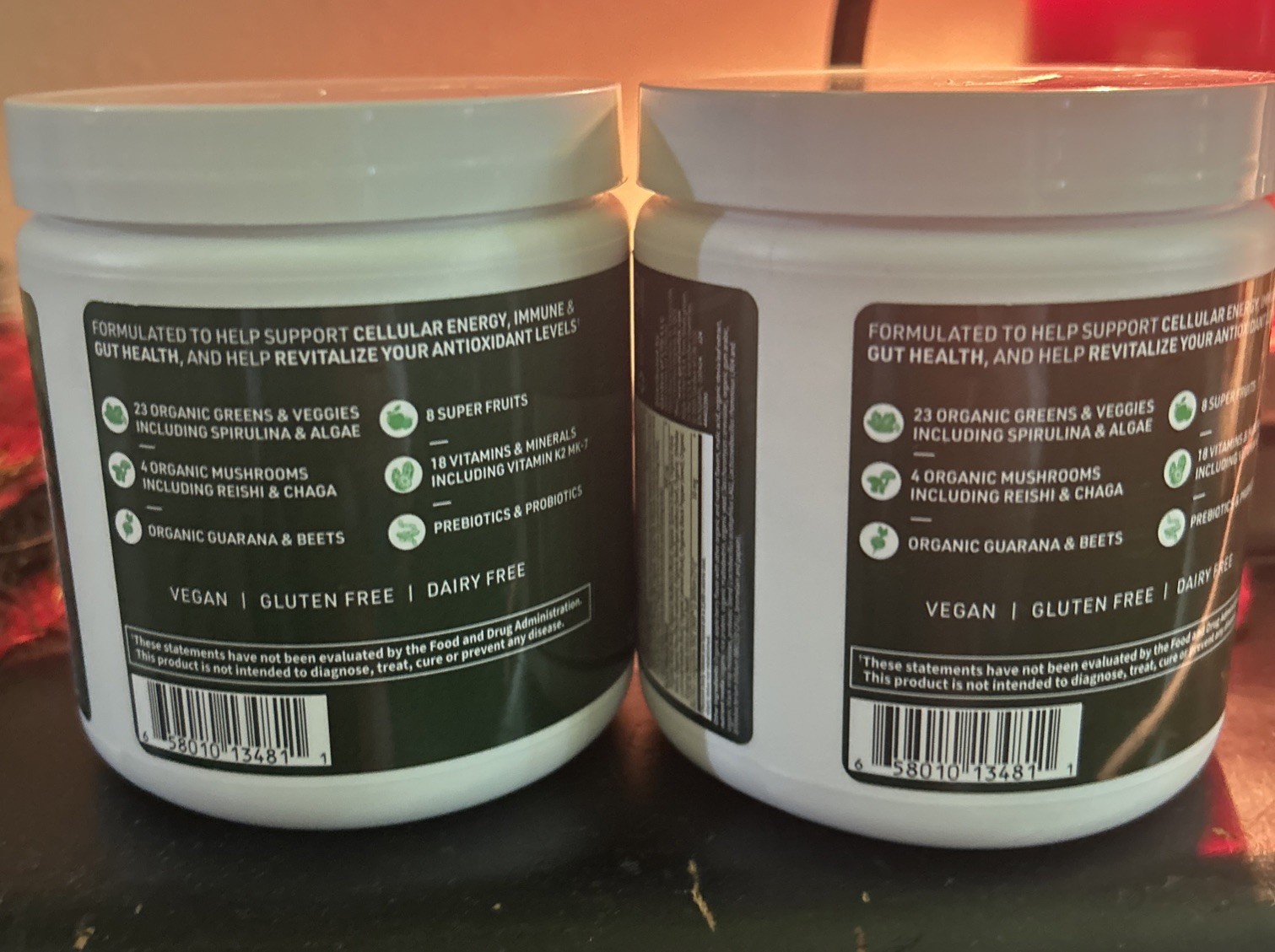 Garden of Life Advanced Organic Greens Apple Berry 6.44oz Superfood Lot 2