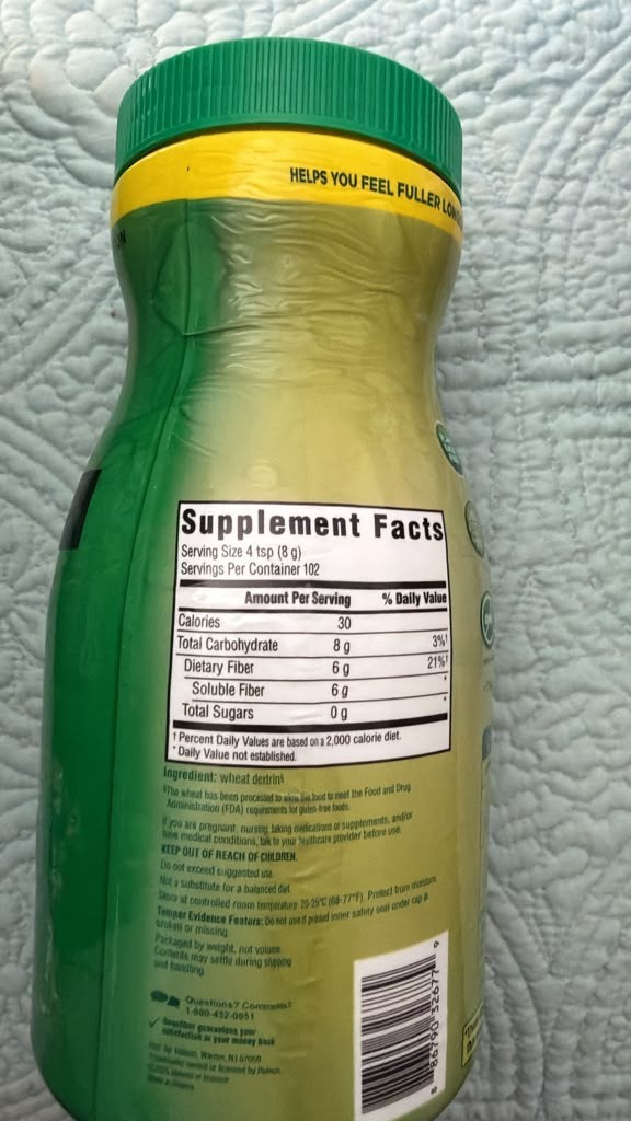 Benefiber Daily Prebiotic Fiber Supplement Powder, Unflavored, 28.9 oz.