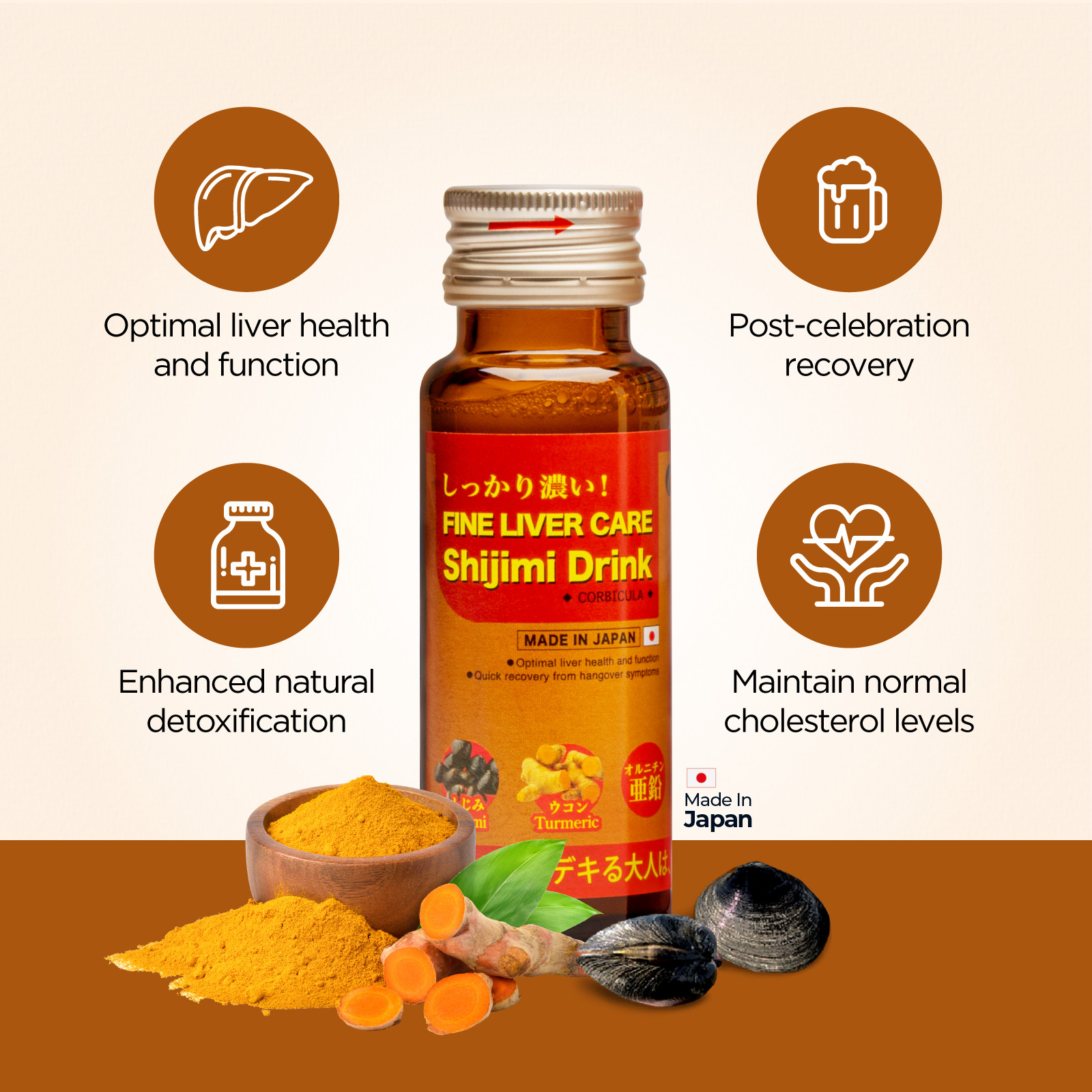 FINE JAPAN Liver Care Drink: Clinical Strength Liver Repair & Detox [3 Boxes]