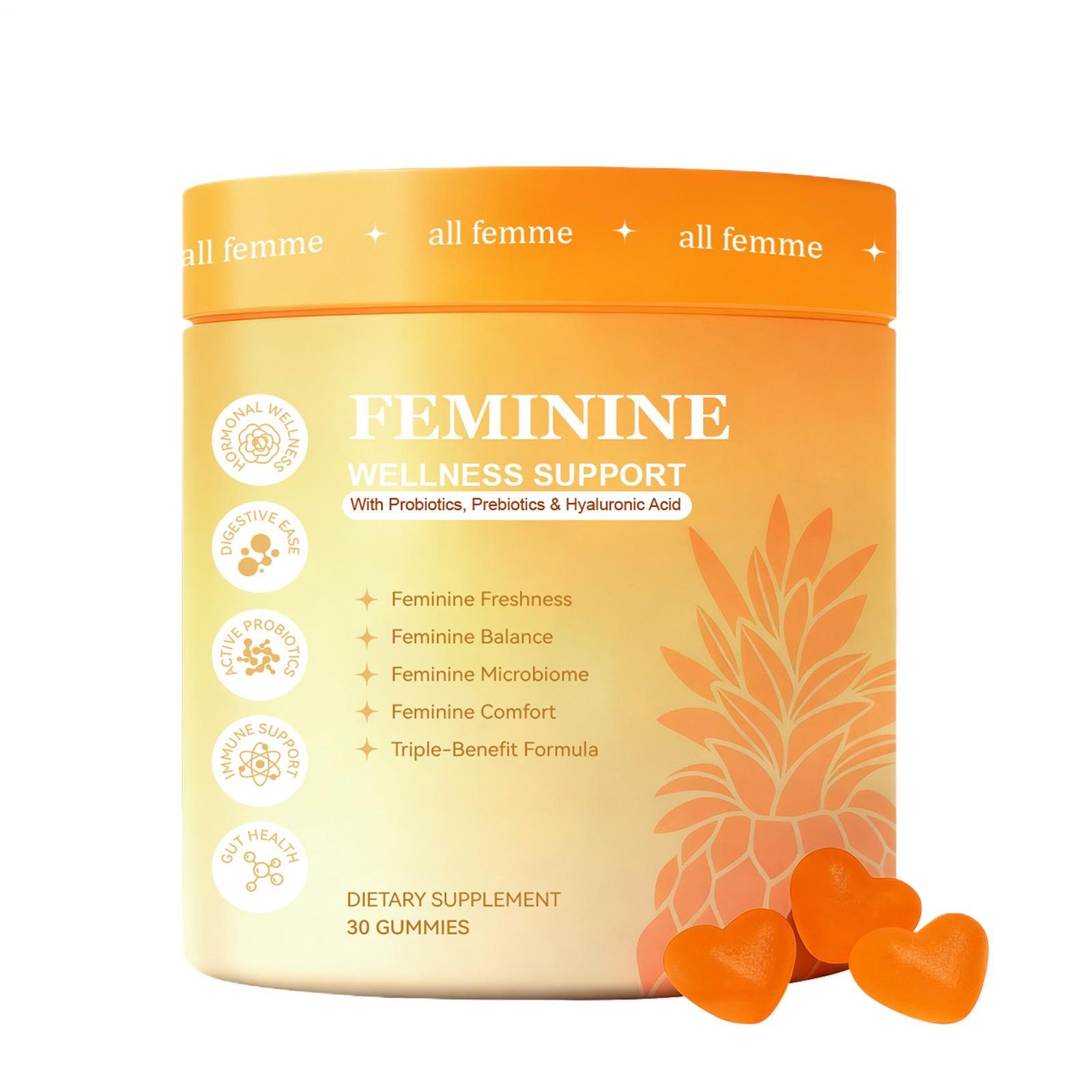 Flora Plus Gummies, Advanced Vaginal Support, Vaginal Health Gummies, Ph Balance