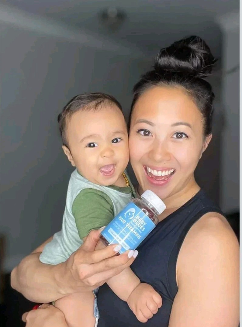 Baby Blues Postpartum Hair Loss Vitamins Passion Fruit Gummies Biotin Collagen