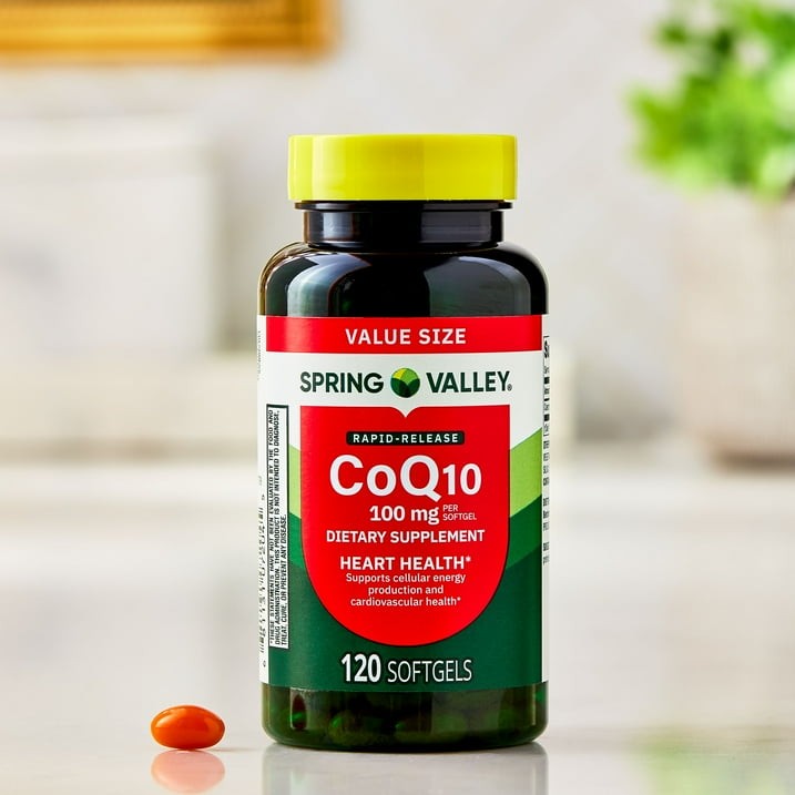 Spring Valley CoQ10 100mg Rapid-Release Softgels Heart Health 120 Count