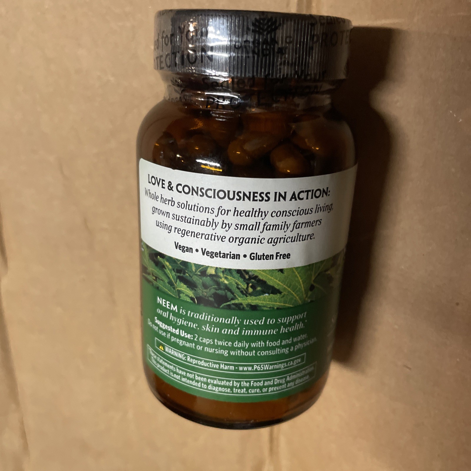 Organic India Organic Neem 90 Veg Caps Gluten-Free Kosher Non-GMO Exp 12/26