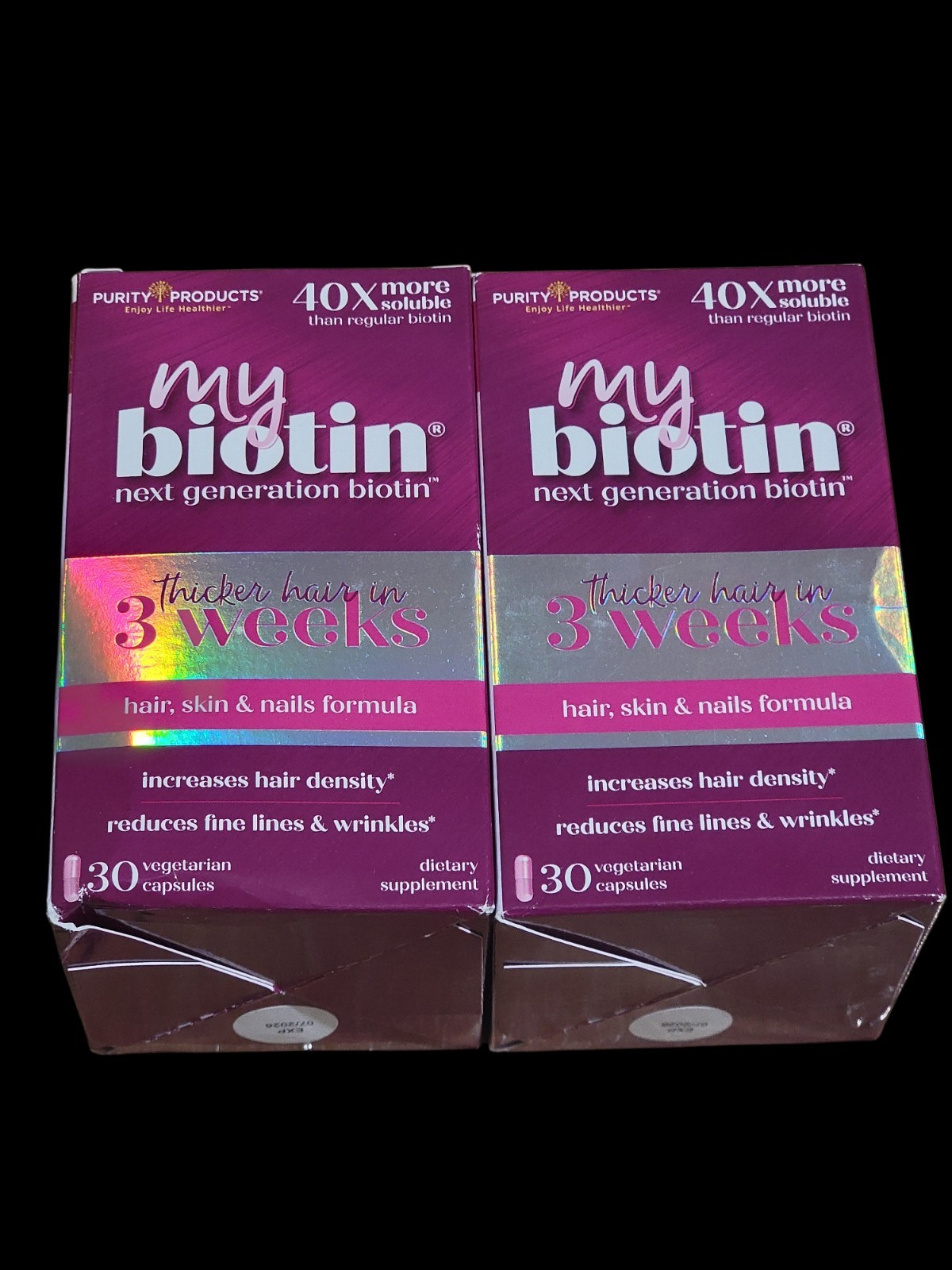 2X Purity Products My Biotin ProClinical MyBiotin Thicker Hair 30 Capsule 12/27+