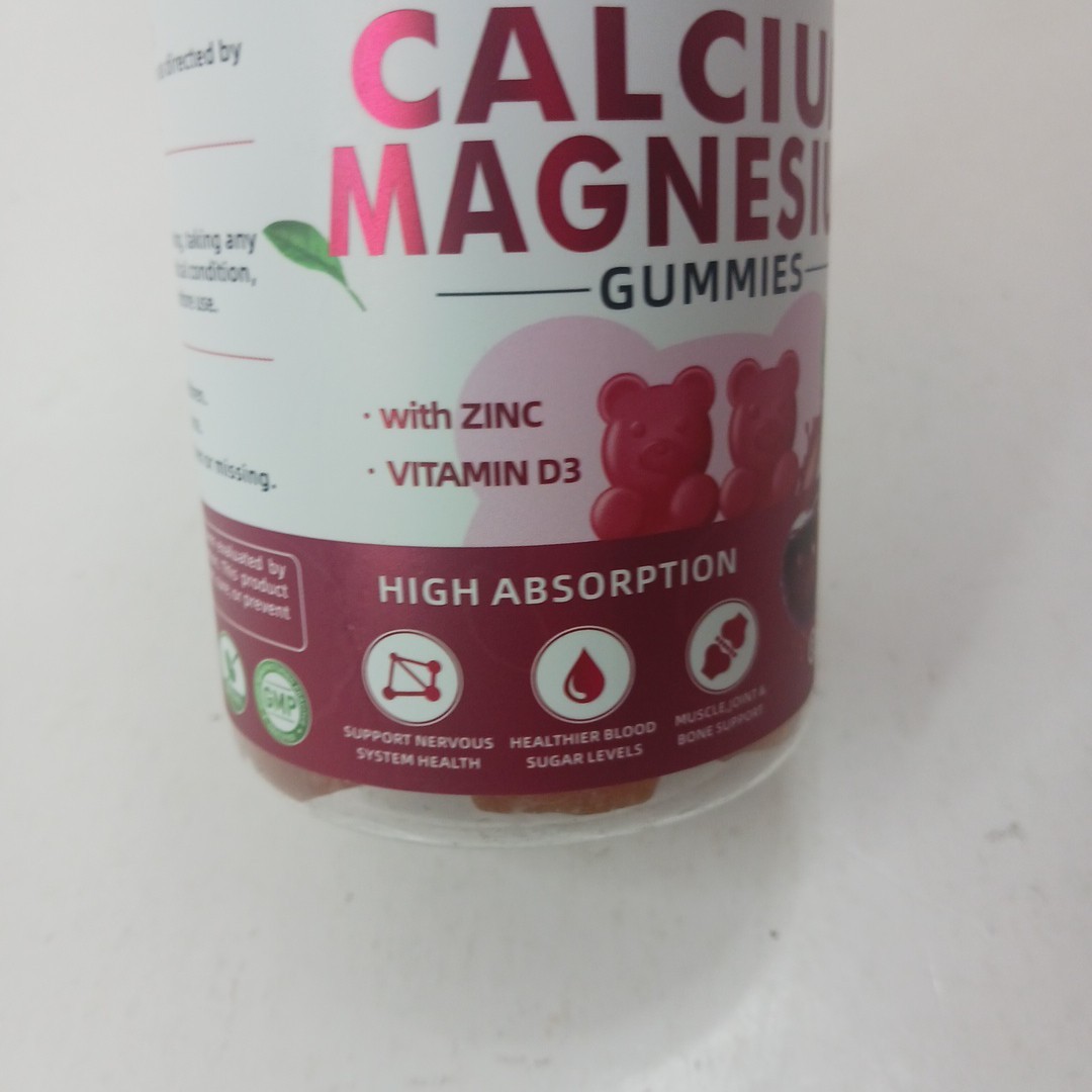Calcium Magnesium Zinc Gummies with Vitamin D & Zinc Exp 12/2025