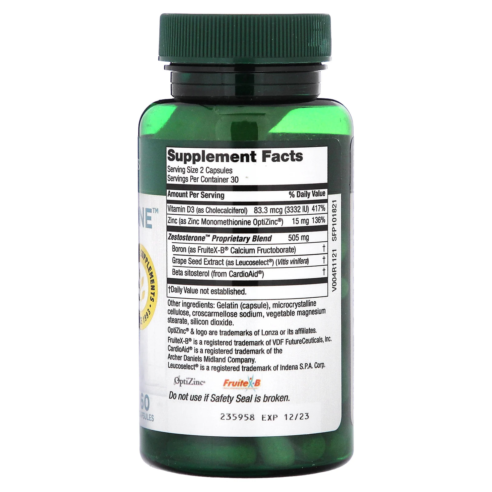 Zestosterone, 60 Capsules