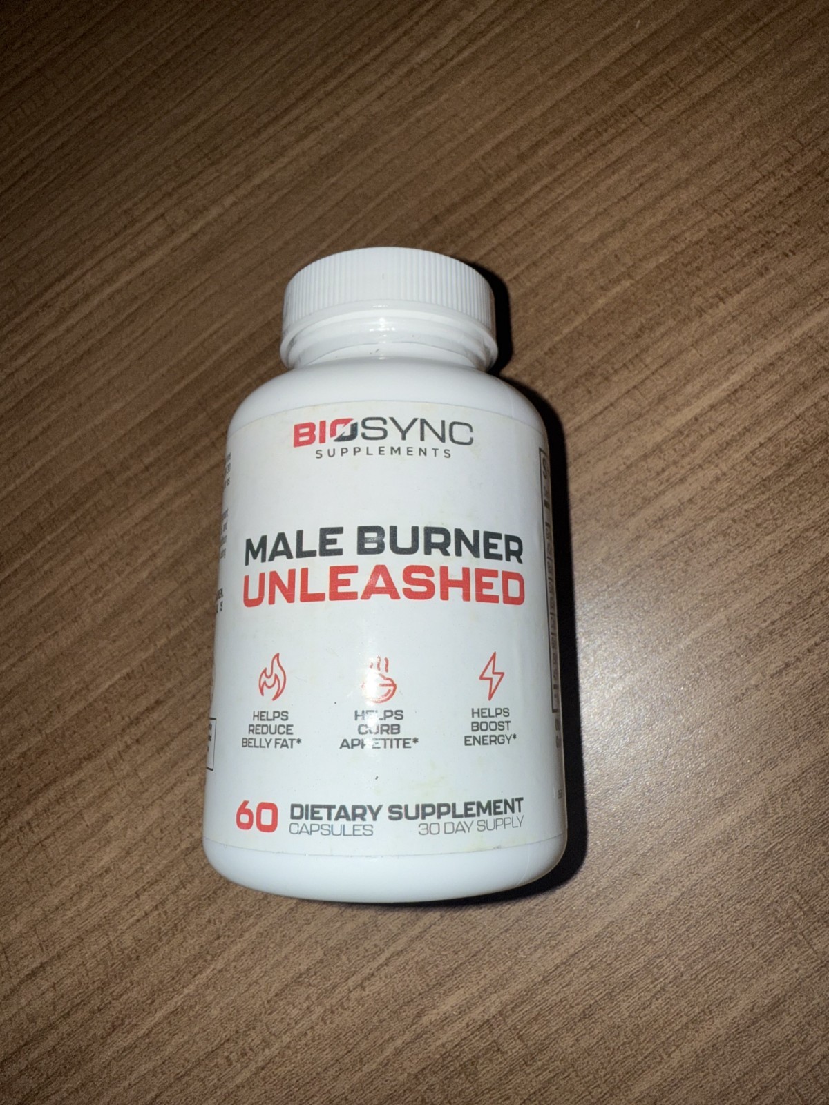 Male Burner Unleashed Biosync Weight Loss Pills Fat Burner 60 caps Exp. 08/2027