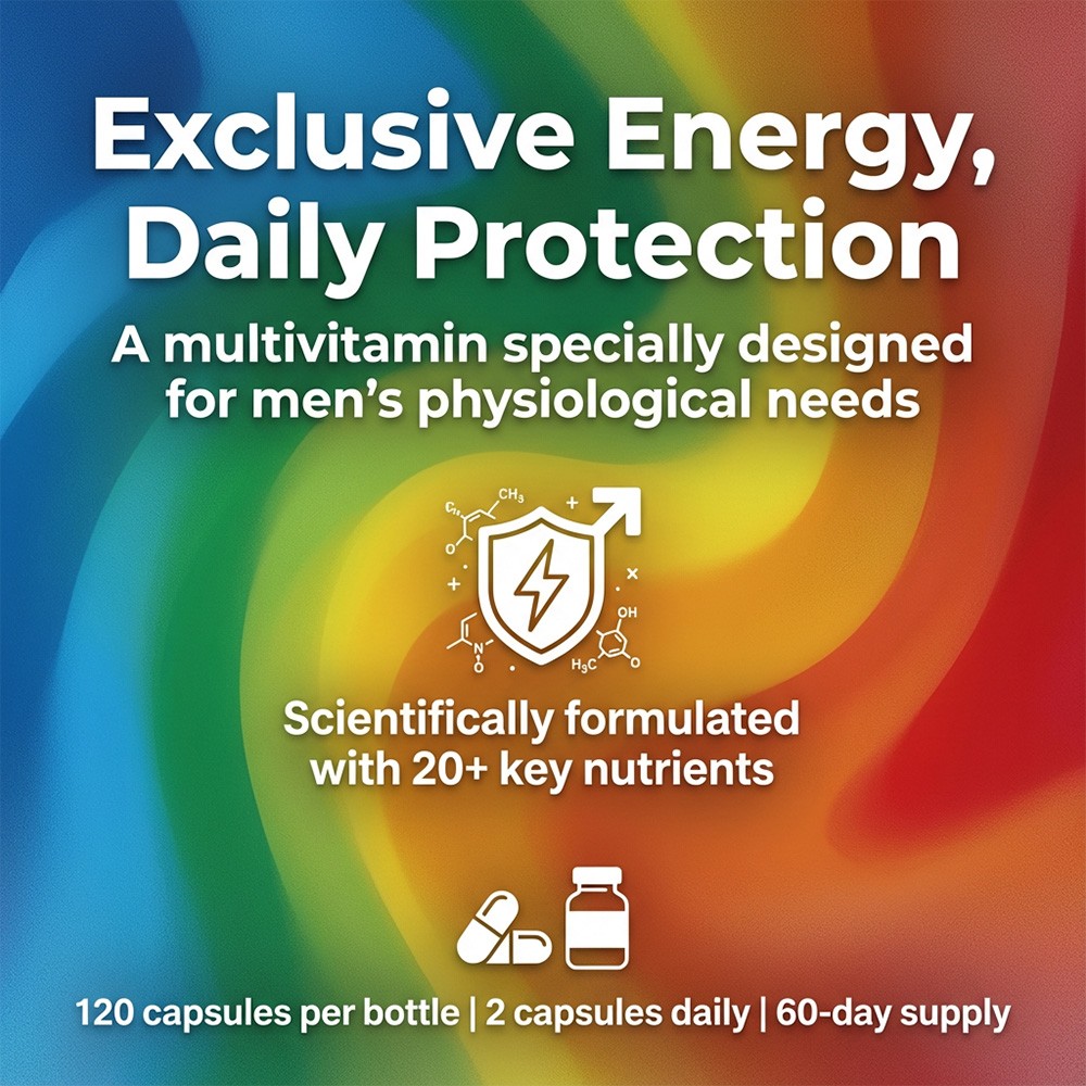 Multivitamin Supplement For Men,Daily Energy,Immune,Heart Support 30/60/120 Caps