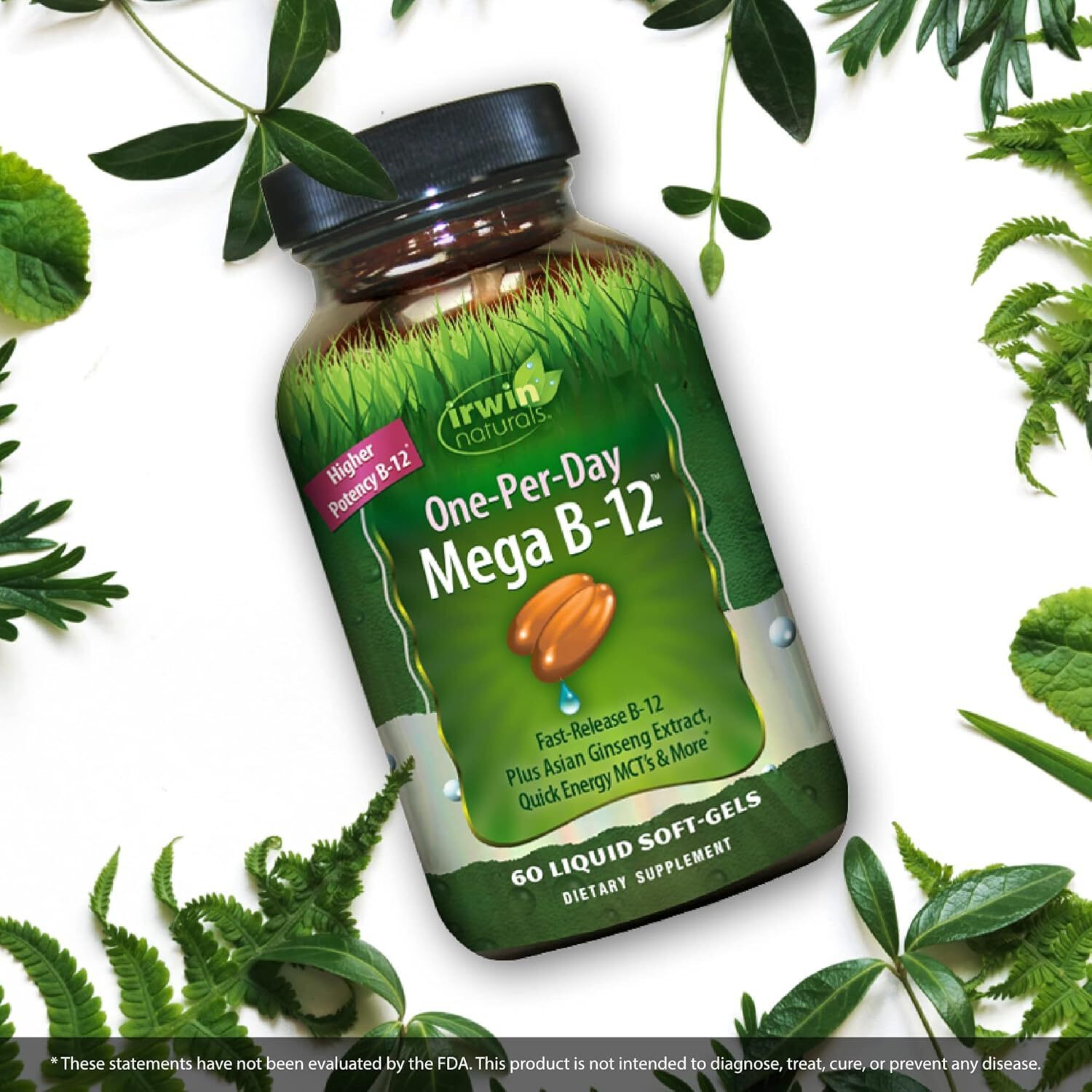 Irwin Naturals One-Per-Day Mega B-12 1,500mcg – 60 Liquid Softgels