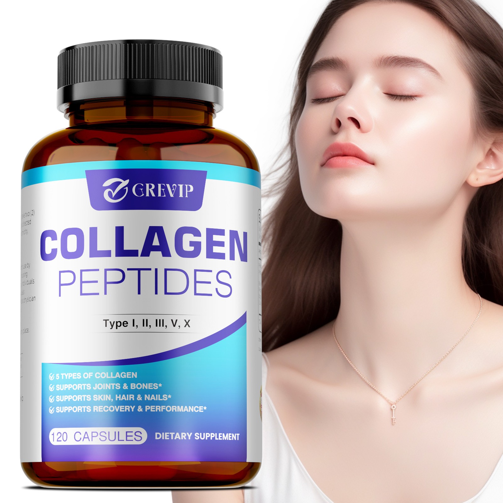 Collagen Peptides 120pcs-Promotes Collagen Production,Improves Skin,Joint Health