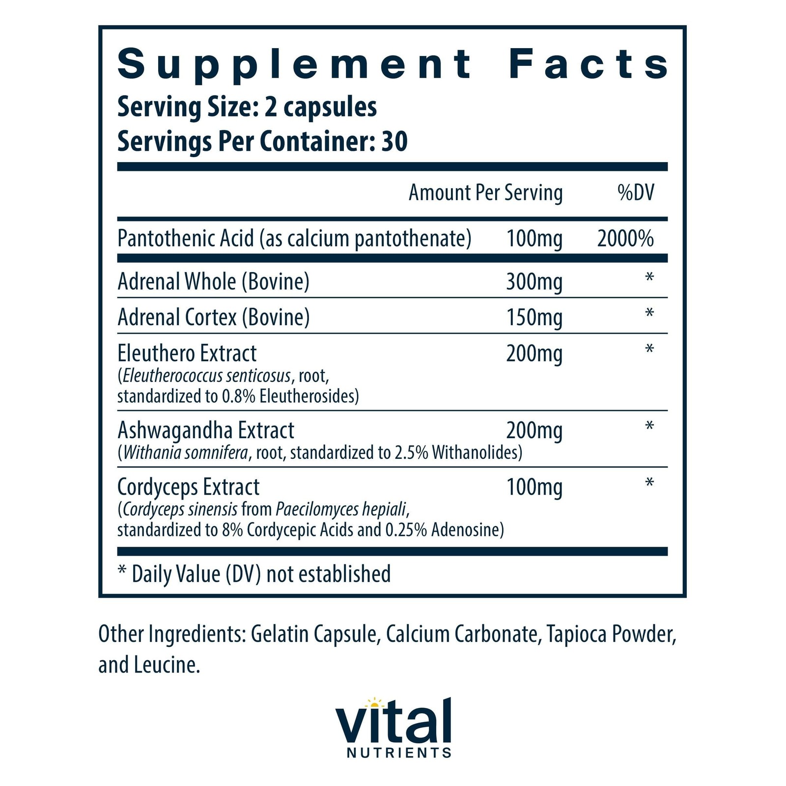 Vital Nutrients – Adrenal Support – Suitable for Men and Women – Supports Adr…