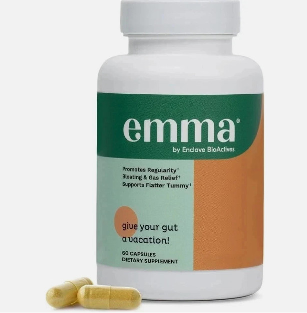 Emma by Enclave BioActives Gut Relief Capsules 60ct Digestive Support Supplement