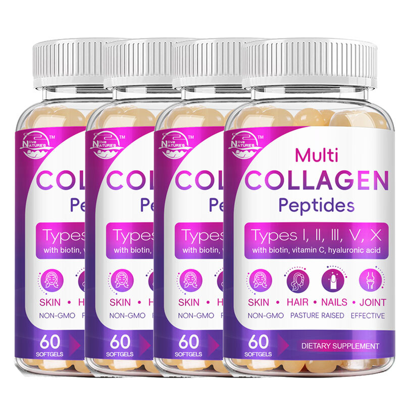 Collagen Peptides for Women&Men Type I,II,III,V,X Multi Collagen Pill Hydrolyzed
