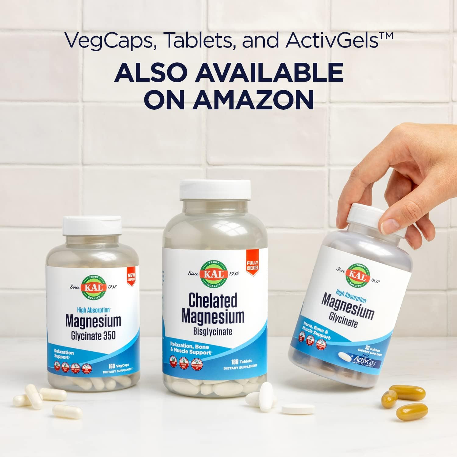 Magnesium Glycinate, New & Improved Fully Chelated High Absorption Formula with