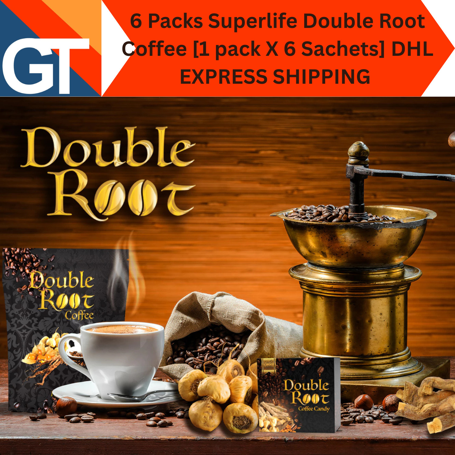 6 Packs Superlife Double Root Coffee [1 pack X 6 Sachets] DHL EXPRESS SHIPPING