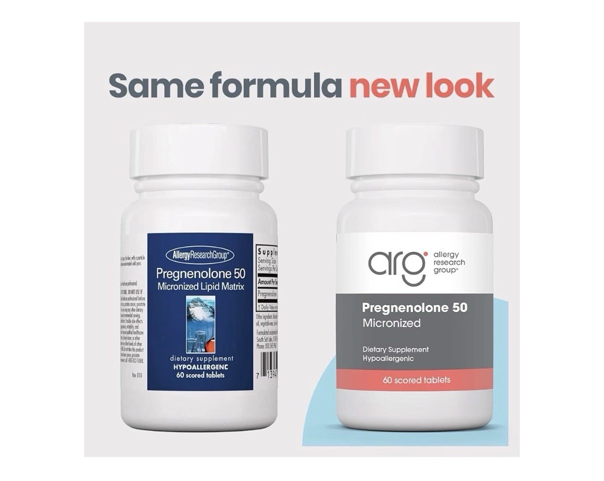Allergy Research Group Pregnenolone 50 Micronized Hormone Precursor Support