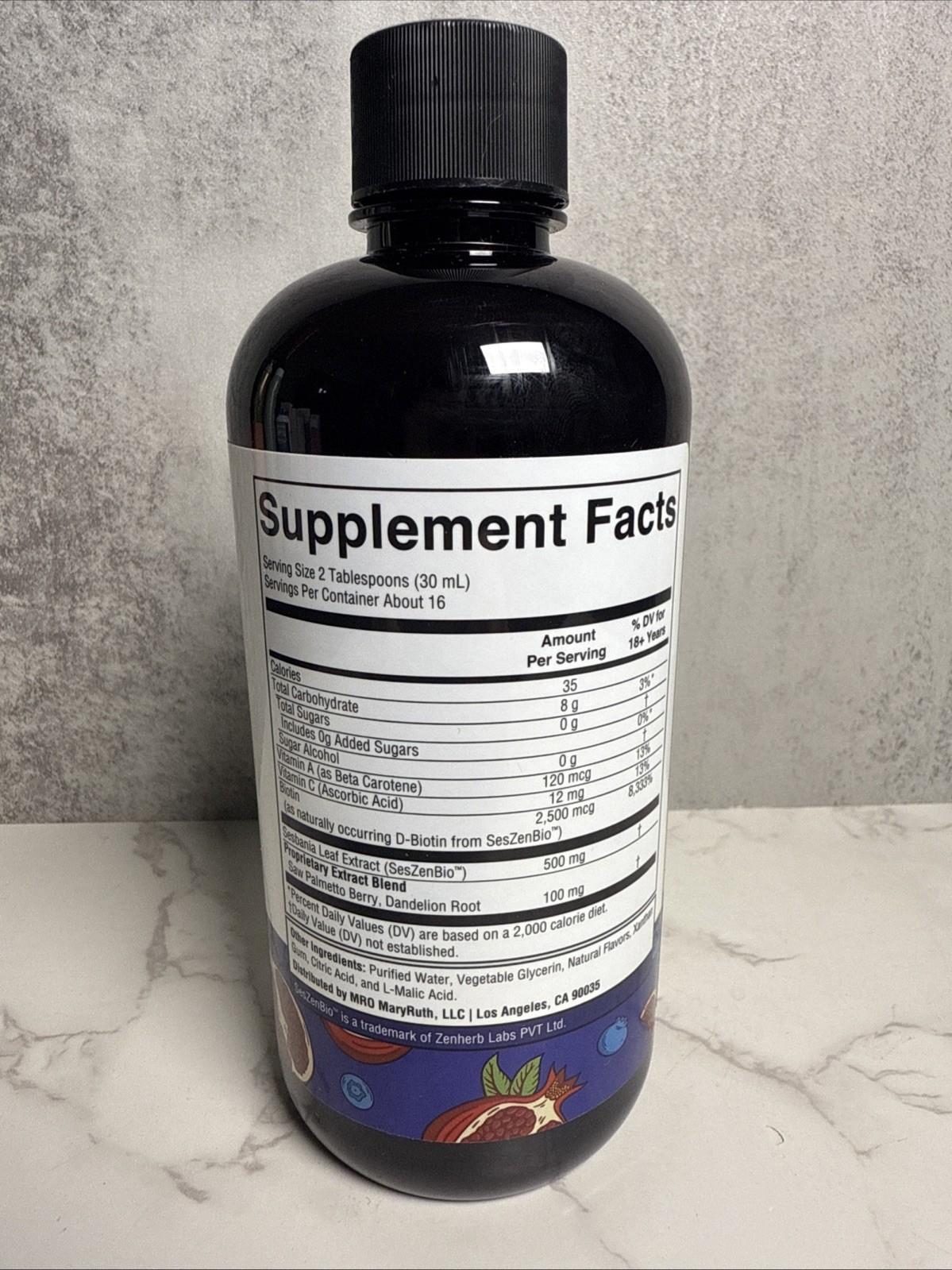 Mary Ruth’s Daily Liquid Hair Formula Blueberry Pomegranate 16fl oz