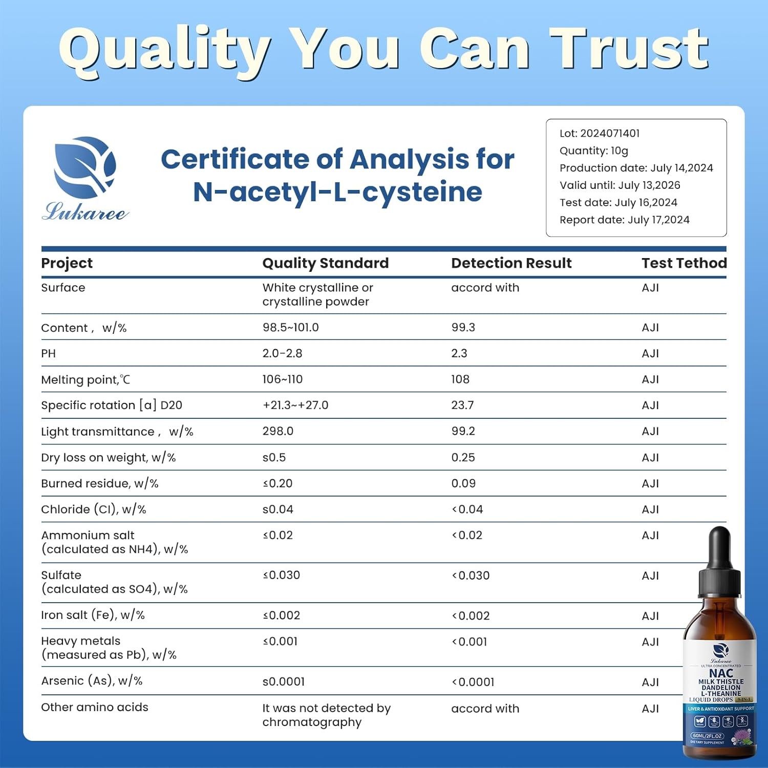 Liposomal Liquid NAC Supplement N-Acetyl Cysteine Drops, N Acetyl Cysteine 500mg