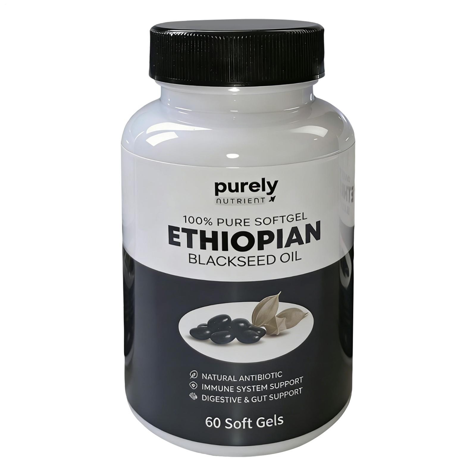 Ethiopian Black Seed Oil Softgels | 60 Softgels Immune, Digestive & Gut Support