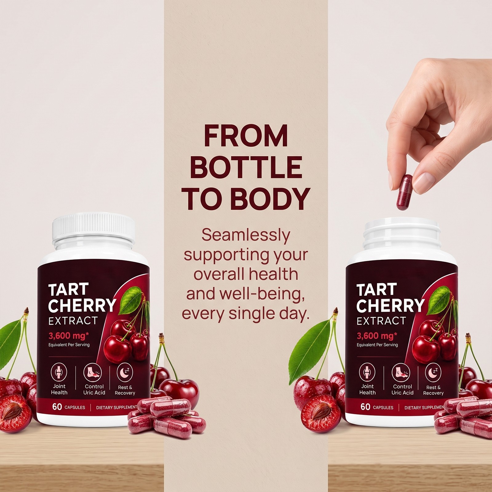 Good Grove Tart Cherry Extract Cold Extracted Capsules Antioxidant Support