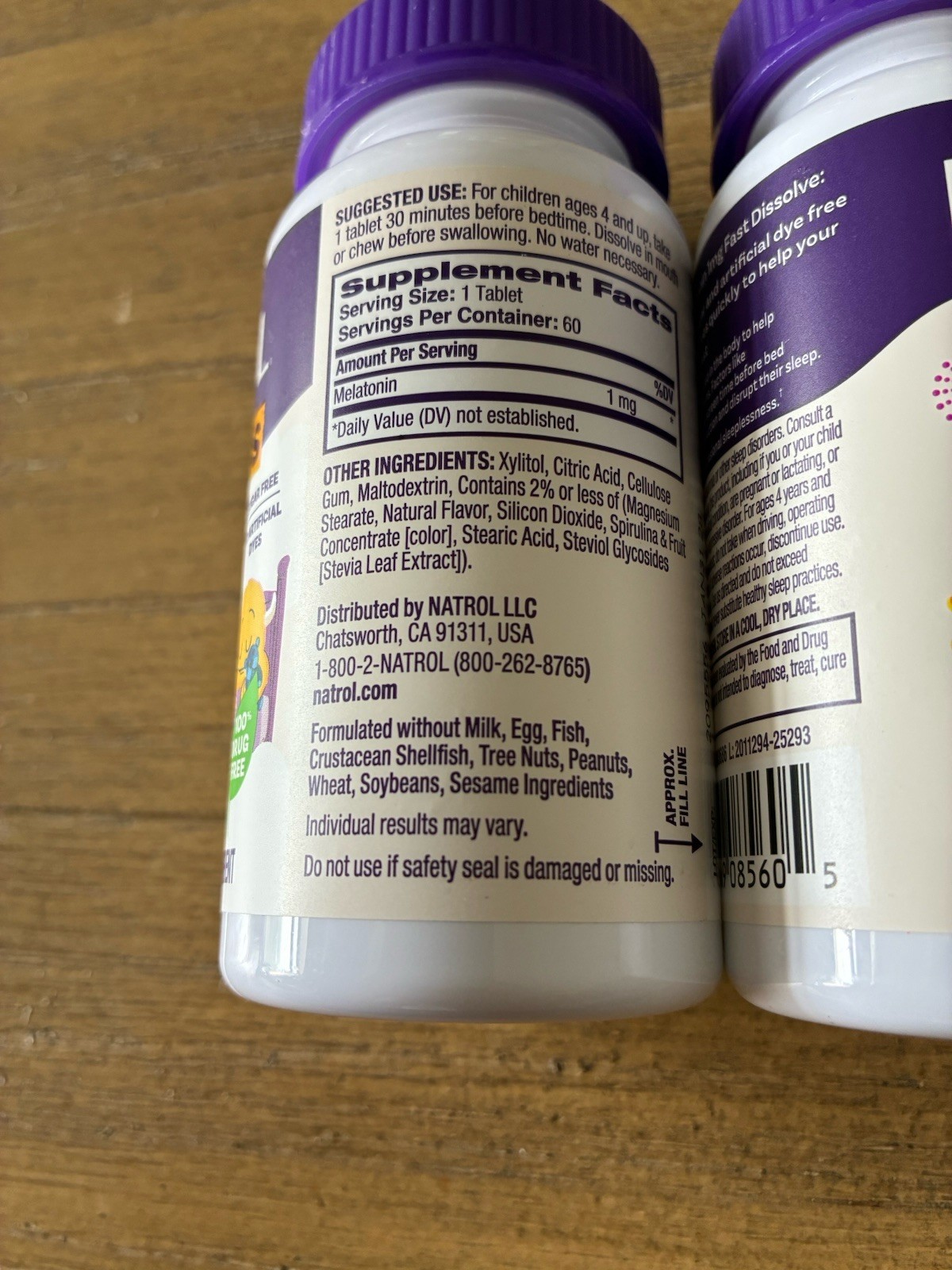 2 Natrol Fast Dissolve Melatonin 3 Mg Melatonin Supplements 60 Each Exp: 01-2028