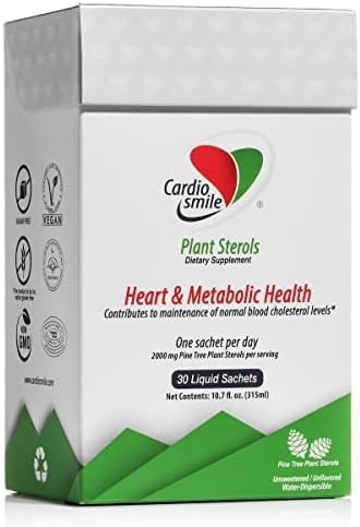 Cardiosmile 2000mg Plant Sterols Supports Healthy 30 Count (Pack of 1)