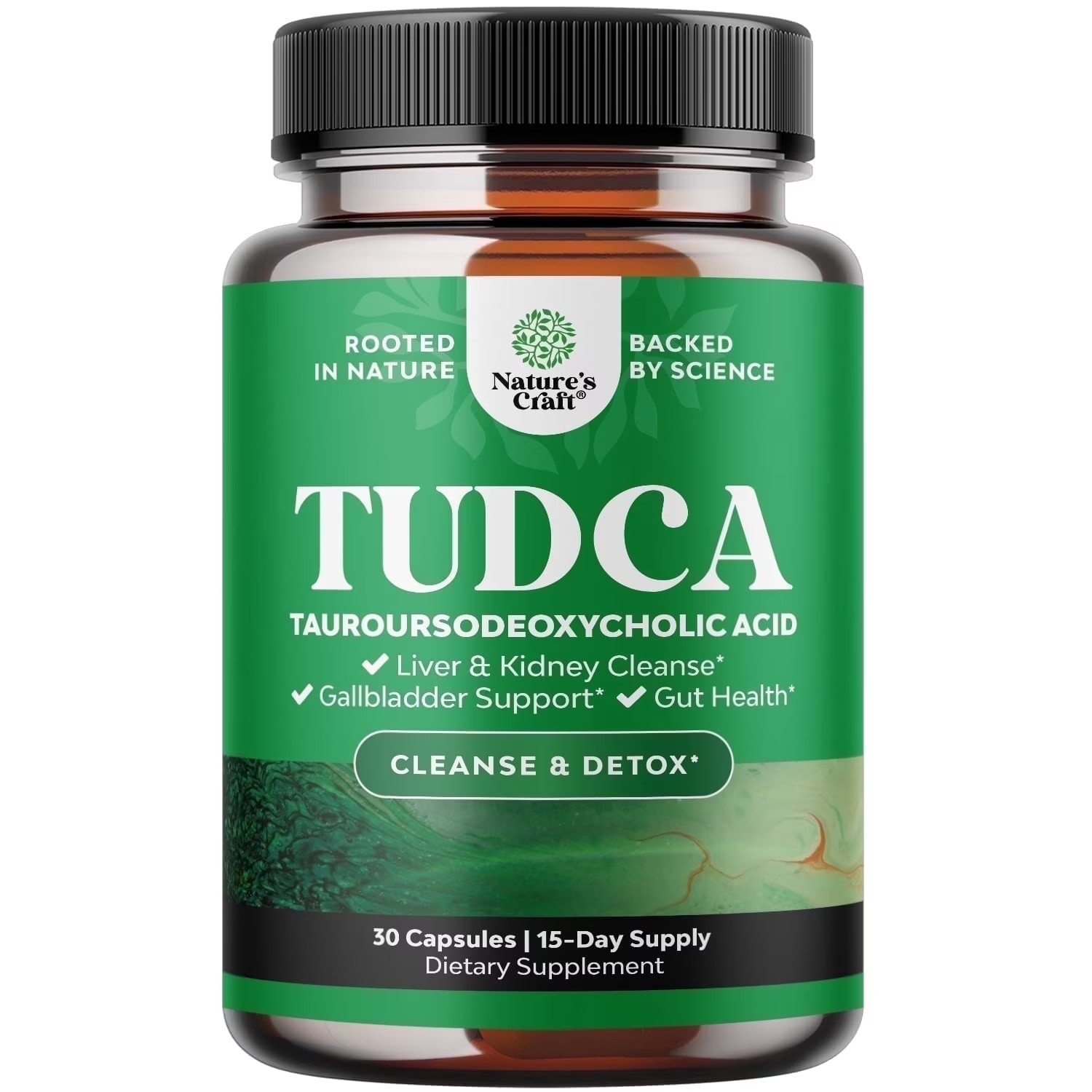 Natures Craft 500mg TUDCA Bile Salt Supplement for Liver and Kidney Support