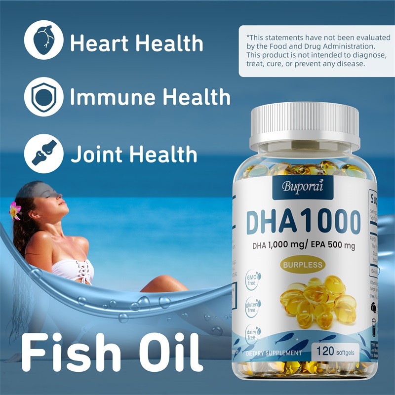 DHA 120pcs – Joint, Heart & Skin Health, Supports Cognitive Function and Memory