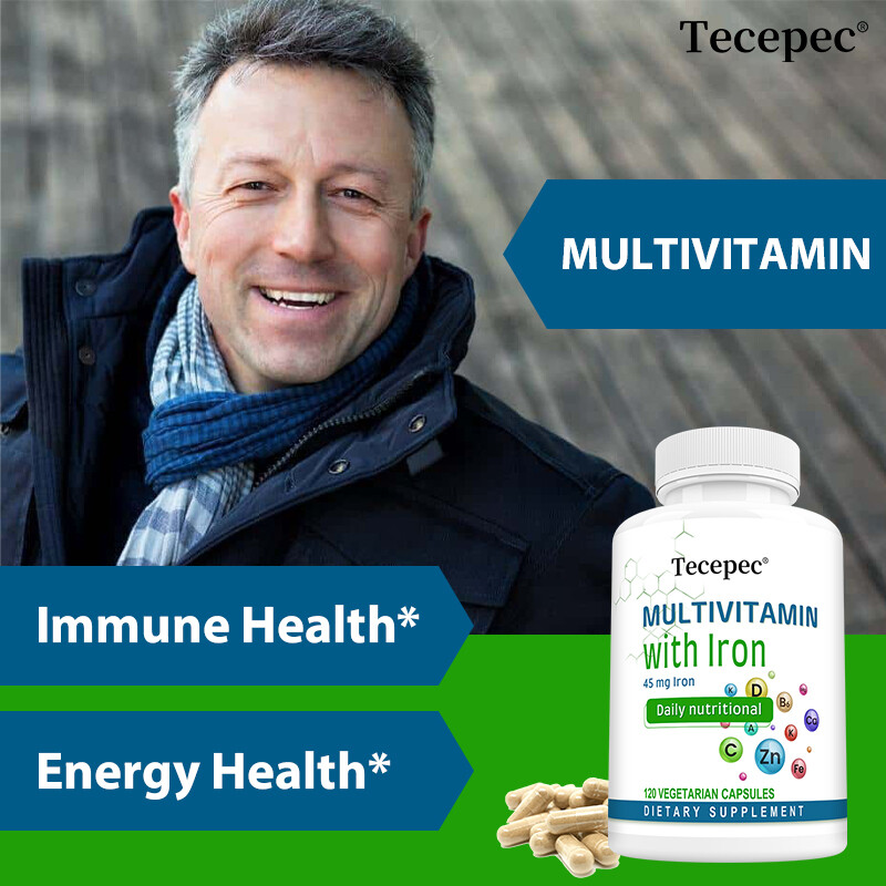 Multivitamin with 45 mg of Iron | Easy to Swallow Capsule | Immune Support