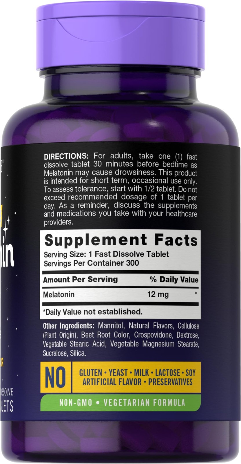Carlyle Melatonin 12 mg Fast Dissolve 300 Tablets | 300 Count (Pack of 1)