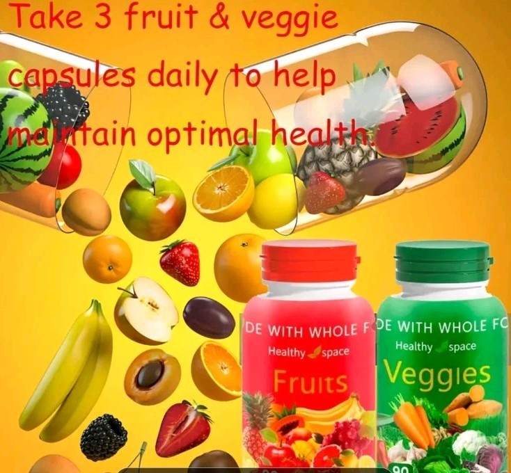 Fruits & Vegetables, Fruit & Veggies Whole Food Supplement, 540 Capsules Total