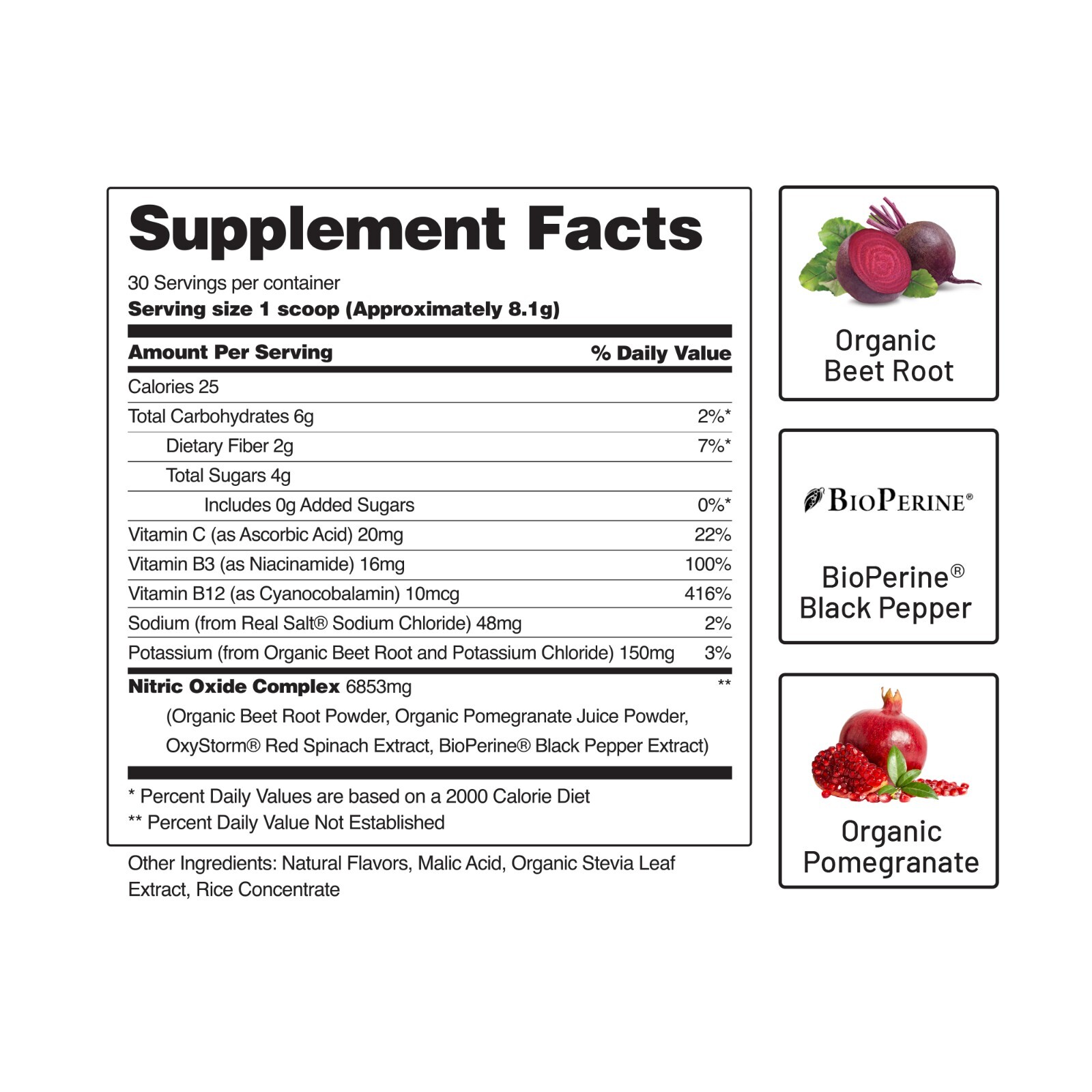 Original Organic Berry Beet Root Nitric Oxide Powder, Heart & Blood Pressure