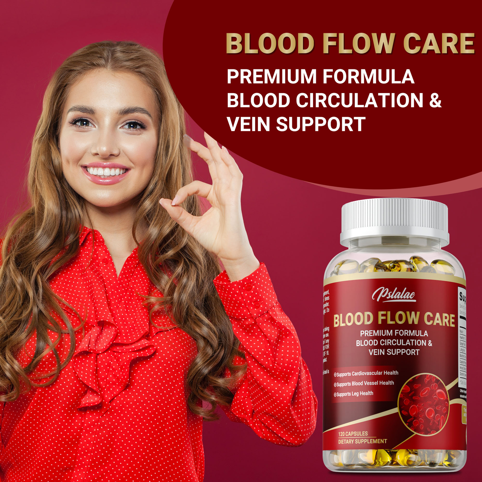 Blood Flow Care – Hawthorn, L-Arginine, Cayenne Pepper, Blood Pressure Support