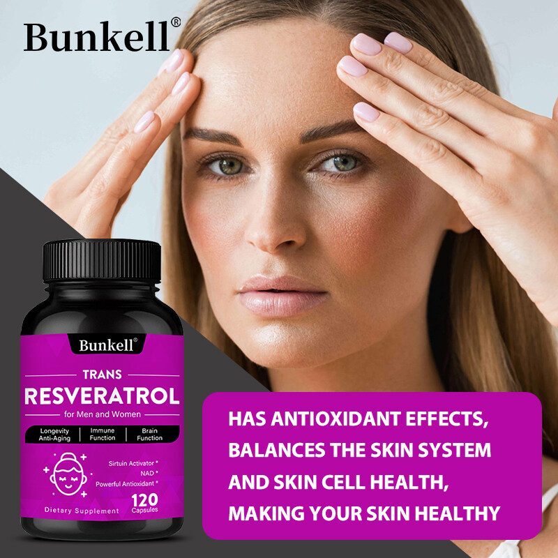 Resveratrol 500mg Capsules Anti Aging Antioxidant Heart Brain Support 120 Ct