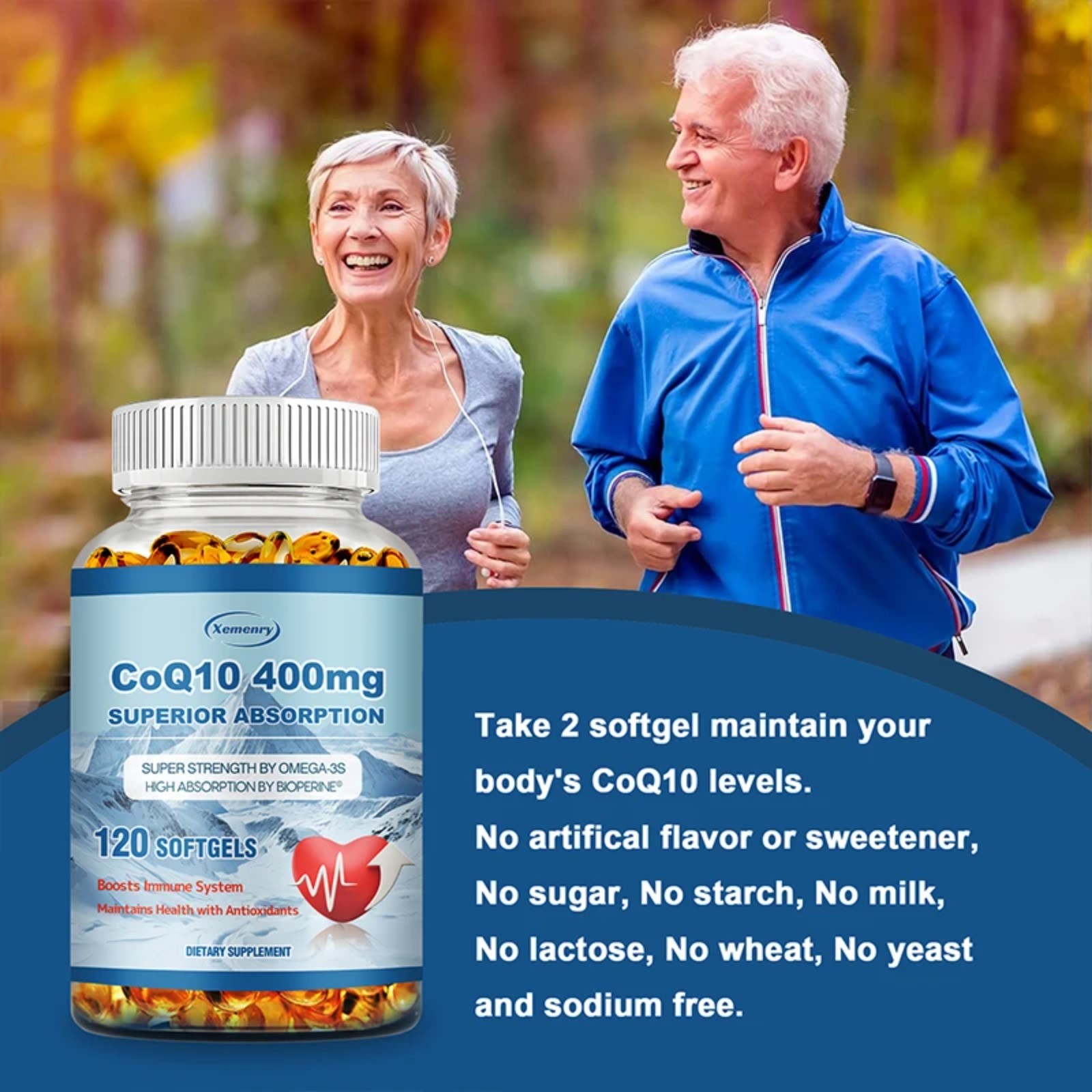 CoQ10 400mg 240pcs – Antioxidant for Circulation, Heart Health&Energy Production