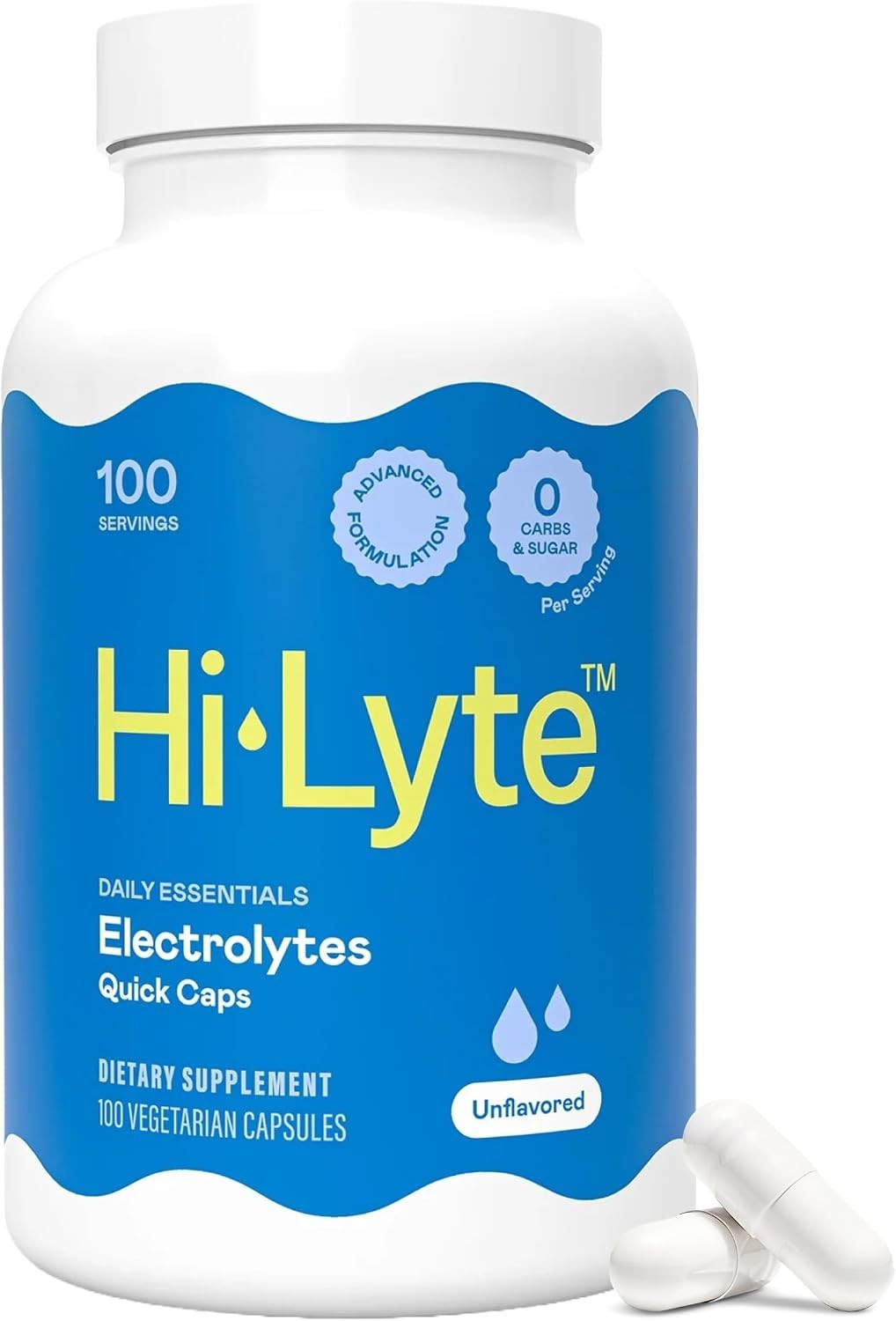 Daily Essentials Electrolytes Quick Caps, Unflavored, 100 Ct | Zero Sugar, No…