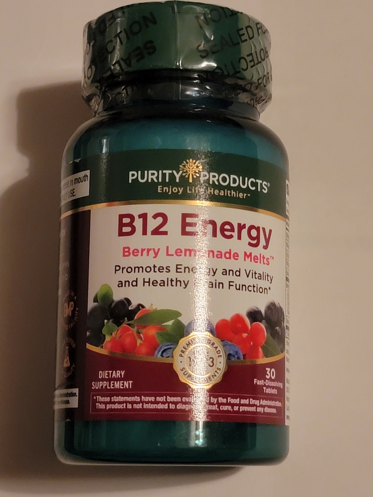 Purity Products B-12 Energy Berry Lemonade Melts