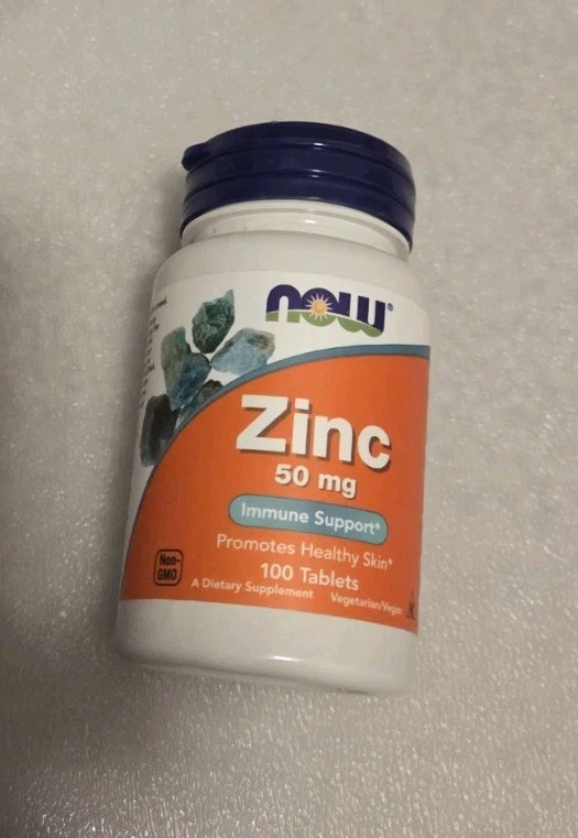 NOW Foods Zinc 50mg Immune Support Tablets – 100 Count