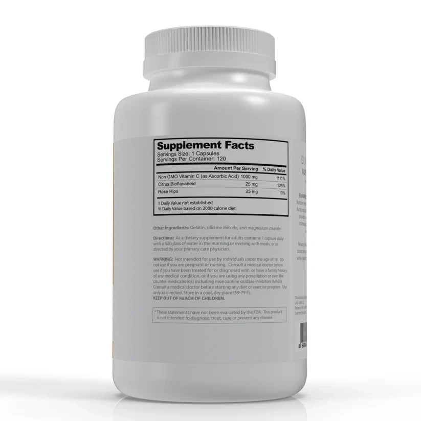 Vitamin C 1000 mg Buffered Capsules 240 Count 2 Pack Non Acidic Easy on Stomach
