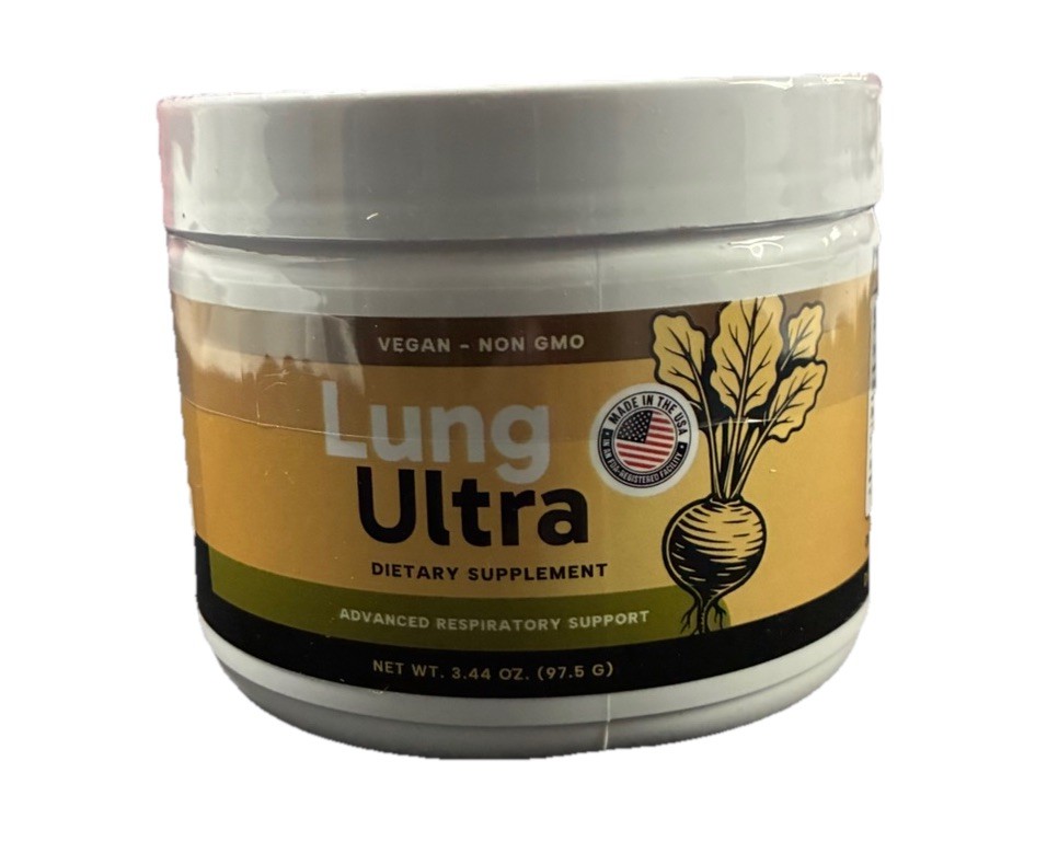 Pure Well Health Lung Ultra Respiratory Support Powder, Apple, Vegan 3.44oz