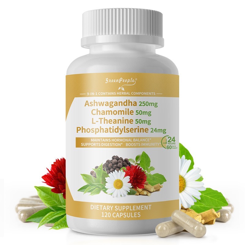 120 Pills Cortisol Supplement Magnesium Ashwagandha L-theanine – Relieve Stress