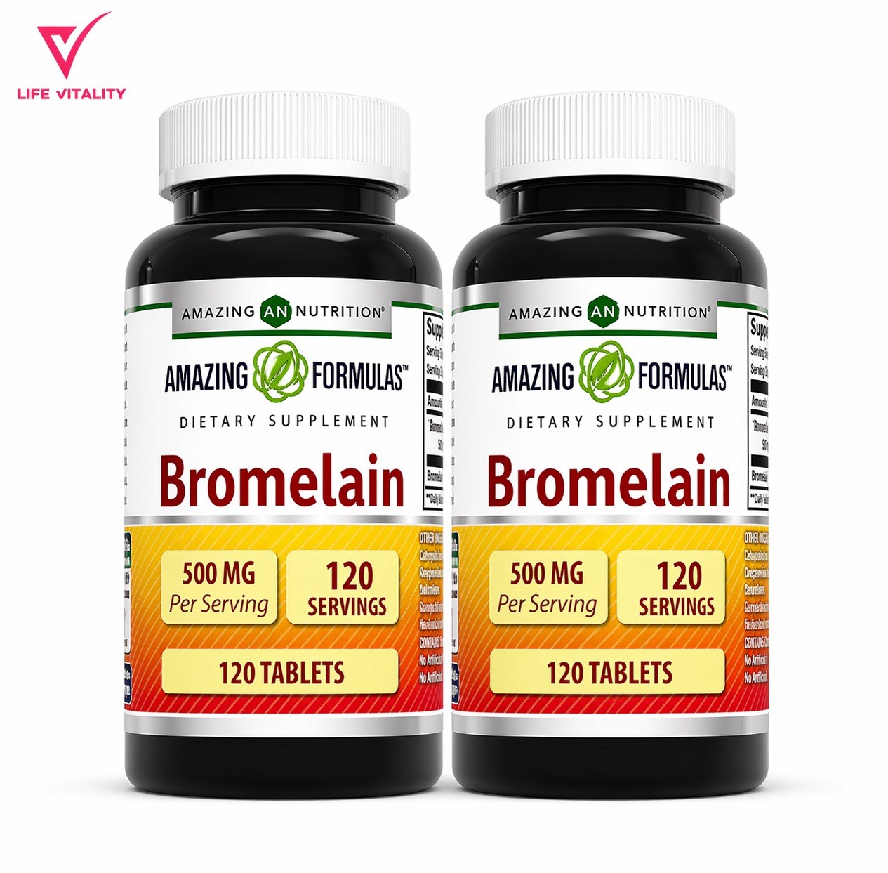 Bromelain 500mg “2 Pack “240 Tablets Digestive Enzyme Immune Support