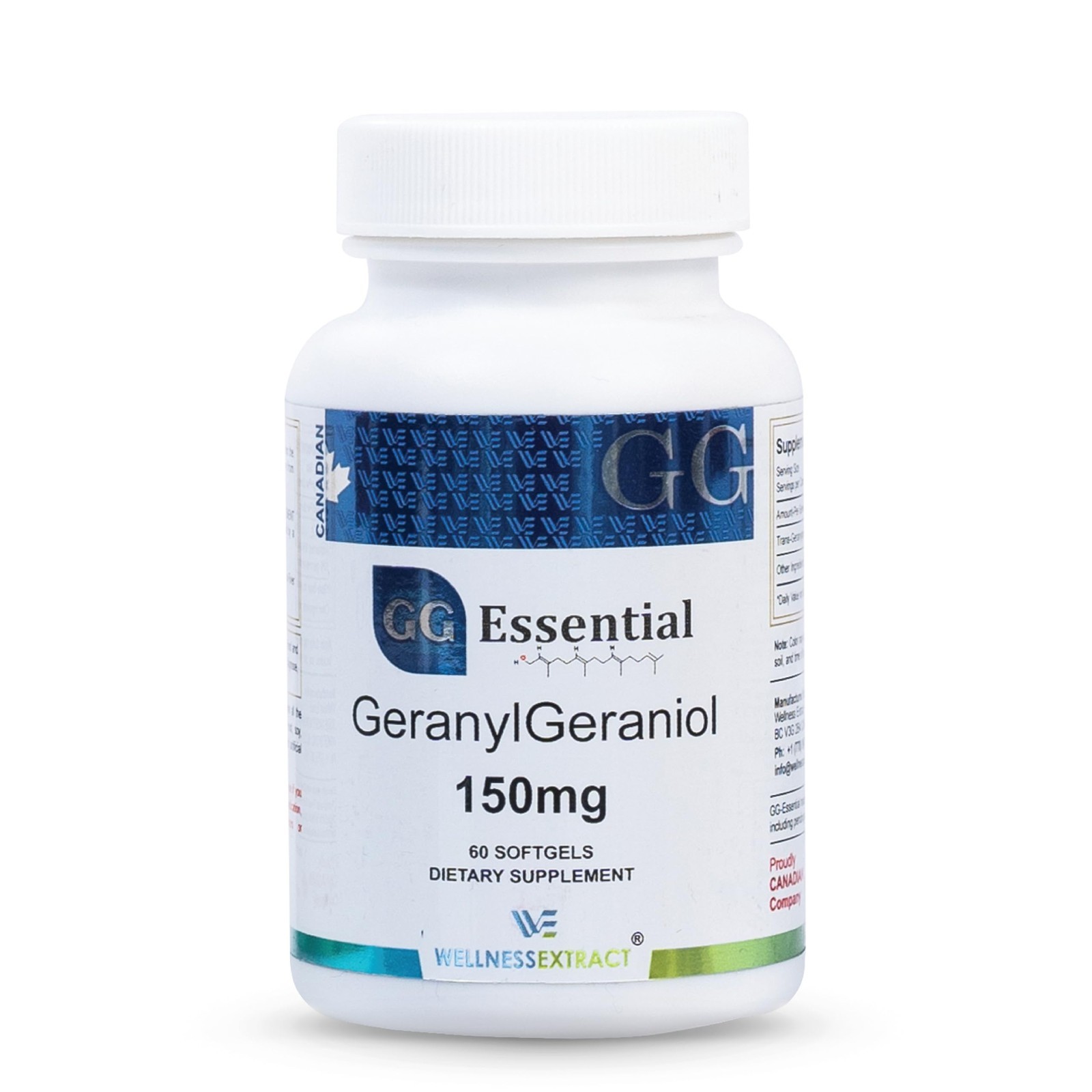 Geranylgeraniol 150mg Supplement for CoQ10 Support, Cellular Energy, Muscle Heal